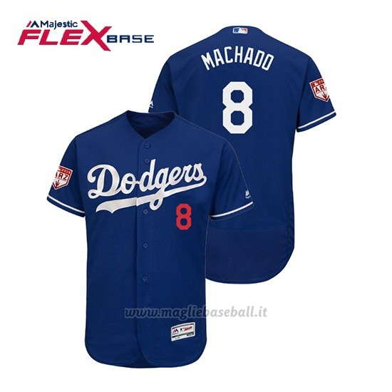Maglia Baseball Uomo Los Angeles Dodgers Manny Machado Flex Base Entrenamiento De Primavera 2019 Blu